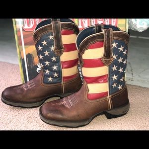 Women’s Durango “American Flag” boots.  Size 8